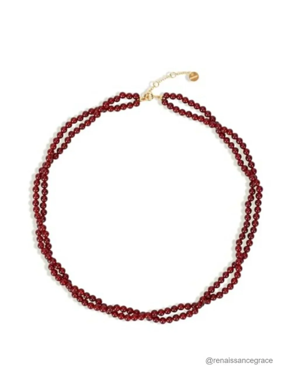 Handmade Boho Gemstone Beaded Necklace with 18K Gold Plated Brass